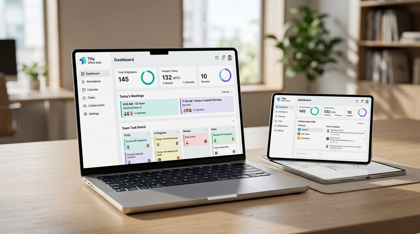 Tity Office Suite Digital Workspace Mockup